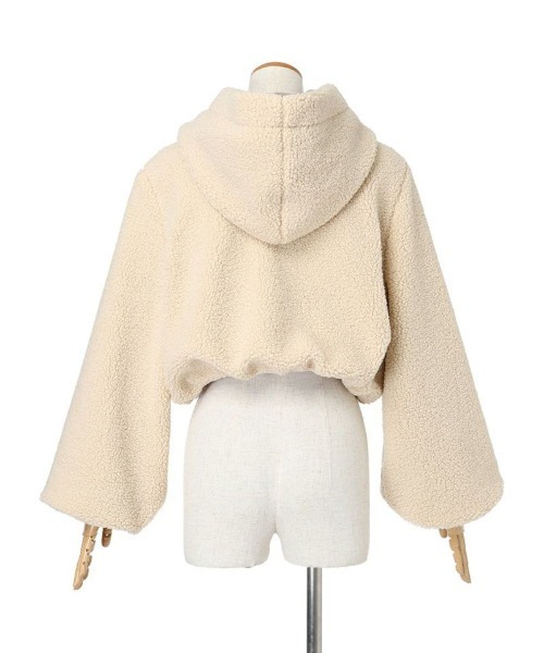 F i.n.t(フィント)の「リボン付きボアショートコート/fint(その他アウター・レディース・アイボリー/ピンクベージュ・FREE)」の22枚目の写真