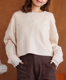 flower | スパークルアランニット(ニット/セーター)