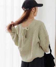 flower | スパークルアランニット(ニット/セーター)