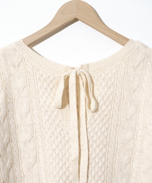 flower（フラワー）の「スパークルアランニット（ニット/セーター・レディース・アイボリー/ミント・FREE）」の17枚目の写真