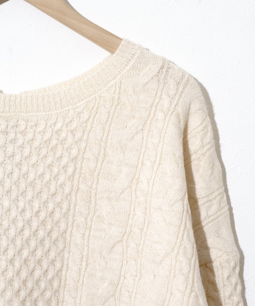 flower（フラワー）の「スパークルアランニット（ニット/セーター・レディース・アイボリー/ミント・FREE）」の22枚目の写真