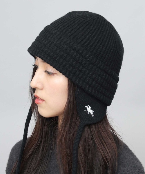 POLO CHAMPS（ポロチャンプス）の「POLO刺繍 耳当て付き ニットハット