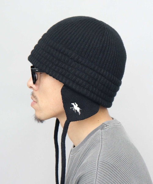 POLOCHAMPS（ポロチャンプス）の「POLO刺繍 耳当て付き ニットハット