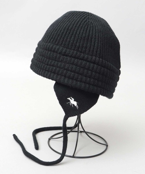セール】POLO刺繍 耳当て付き ニットハット（ハット）｜POLO CHAMPS