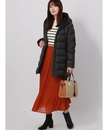 KAWADA DOWN フーデッドダウンアウター ★新品★ セール】KAWADA DOWN×WHITE フーデッドダウンアウター 無地（ダウン