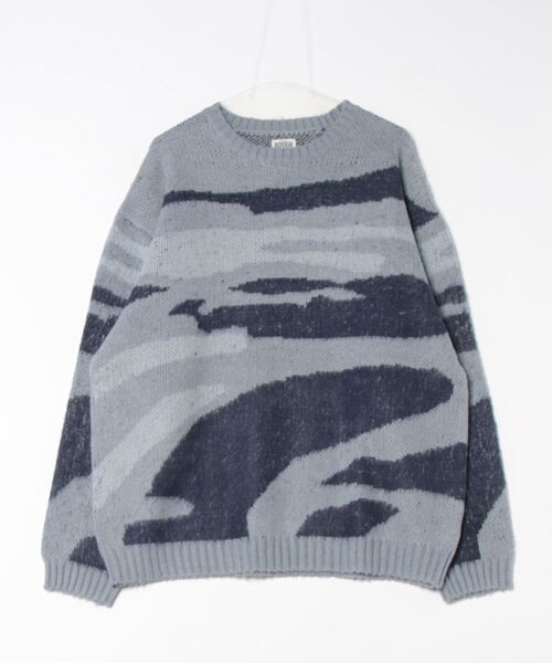 【ROUGH TRADE/ラフトレード】モヘアライク クルーネックマーブル柄ニット（ニット/セーター）｜ROUGH TRADE（ラフトレード）
