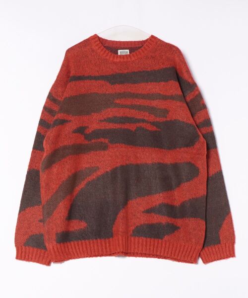 ROUGH TRADE(ラフトレード)の「【ROUGH TRADE/ラフトレード】モヘアライク クルーネックマーブル柄ニット(ニット/セーター・メンズ・グレー系その他/ブルー系その他/オレンジ系その他・MEDIUM/LARGE/X-LARGE)」の3枚目の写真