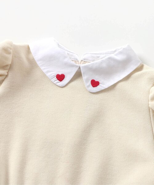 apres les cours(アプレレクール)の「【リンク】ハート刺繍チェックドッキングワンピース(ワンピース・キッズ・レッド/ブラック・80/90/100/110/120/130/140)」の7枚目の写真