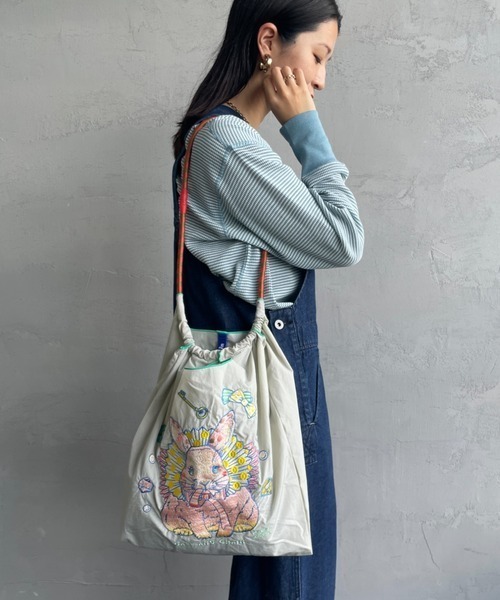 JABS × Lightning チェーン刺繍ロゴ ミニトートバッグ ヴィンテージミシンでチェーン刺繍を施したLightning30周年の