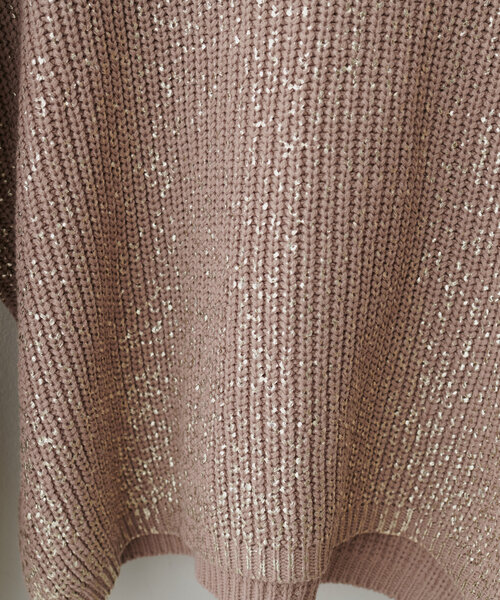 natural couture（ナチュラルクチュール）の「箔プリント加工ニットプルオーダー（ニット/セーター・レディース・モカ/ピンク/アイボリー/チャコールグレー・FREE）」の10枚目の写真