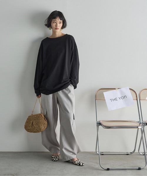 THE YOn（ザヨン）の「ドライタッチツイルカラーカーゴパンツ（カーゴパンツ・レディース・ベビーピンク/ライトグレー/ライム・M/S）」の17枚目の写真