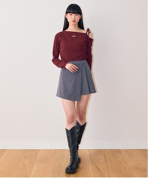 Mi-je(ミジェ)の「スカートレイヤードパンツ【韓国ファッション】(その他パンツ・レディース・グレー・M/S)」の5枚目の写真