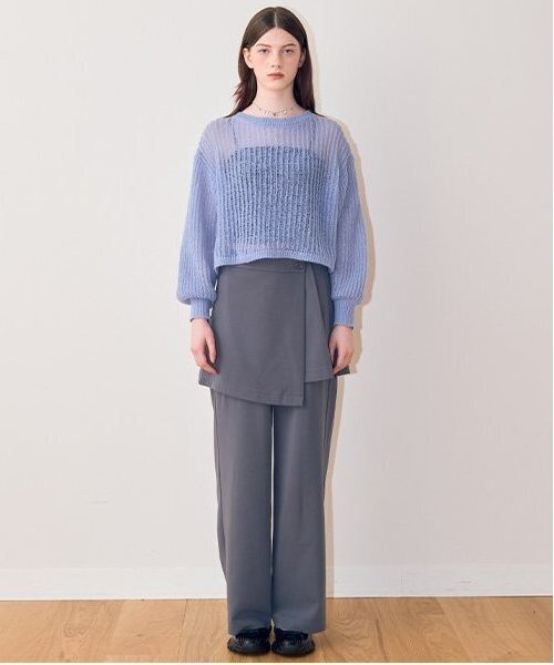 Mi-je(ミジェ)の「スカートレイヤードパンツ【韓国ファッション】(その他パンツ・レディース・グレー・M/S)」の7枚目の写真