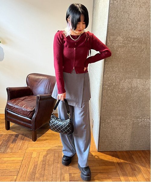 Mi-je(ミジェ)の「スカートレイヤードパンツ【韓国ファッション】(その他パンツ・レディース・グレー・M/S)」の17枚目の写真