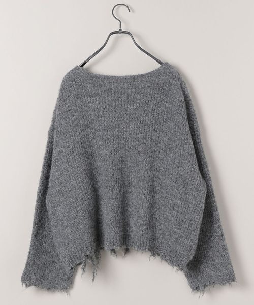 JEANASIS（ジーナシス）の「5Gボートネッククラッシュプルオーバー/292331（ニット/セーター・レディース・オフホワイト/グレー/ネイビー/レッド・MEDIUM/LARGE）」の21枚目の写真