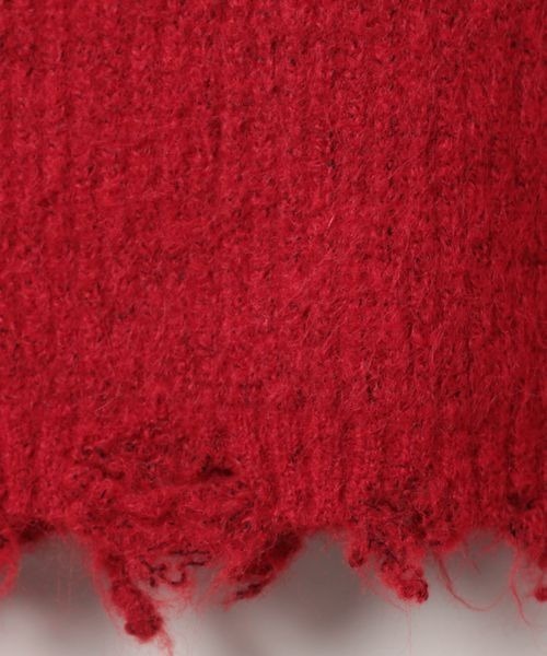 JEANASIS（ジーナシス）の「5Gボートネッククラッシュプルオーバー/292331（ニット/セーター・レディース・オフホワイト/グレー/ネイビー/レッド・MEDIUM/LARGE）」の5枚目の写真