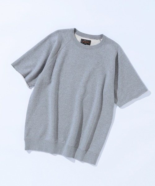 BEAMS PLUS（ビームスプラス）の「カット オフ ショート スリーブ スウェット シャツ（スウェット・メンズ・ブラック/ダークグリーン/パープル/ネイビー/グレー/サックスブルー/ピンク/シルバー/ナチュラル・S/M/XL/L）」の3枚目の写真