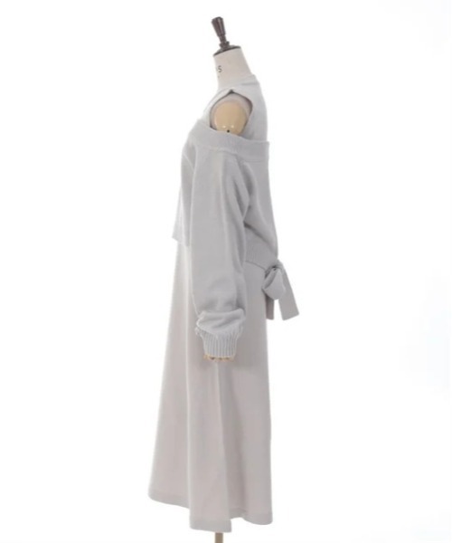 axes femme（アクシーズファム）の「ラメカーデ×ニットワンピース 