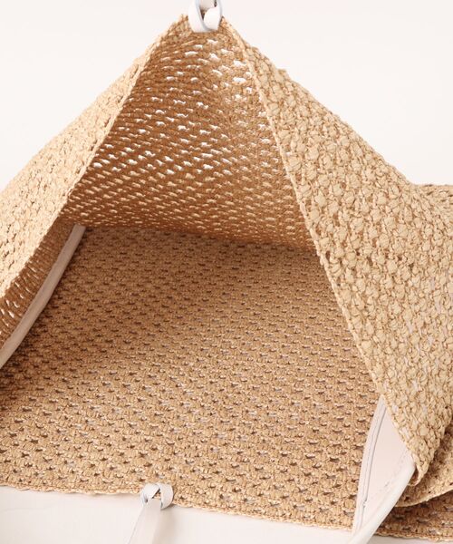 CHRISTIAN VILLA（クリスチャンヴィラ）の「【CHRISTIAN VILLA】レザーハンドルメッシュバッグ(Q56309)（トートバッグ・レディース・ブラック系その他/ホワイト系その他/ベージュ系その他・ALL）」の6枚目の写真