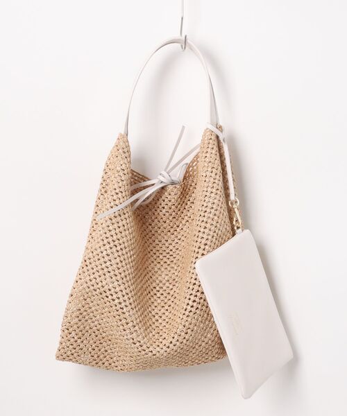 CHRISTIAN VILLA（クリスチャンヴィラ）の「【CHRISTIAN VILLA】レザーハンドルメッシュバッグ(Q56309)（トートバッグ・レディース・ブラック系その他/ホワイト系その他/ベージュ系その他・ALL）」の9枚目の写真