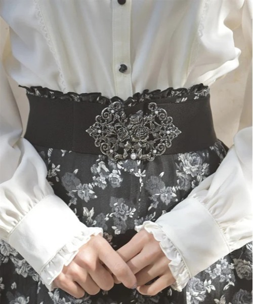 axes femme（アクシーズファム）の「薔薇ブーケバックル太ベルト（ベルト・レディース・シルバー/ゴールド・FREE）」の15枚目の写真