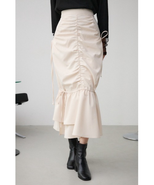 AZUL by moussy（アズールバイマウジー）の「ギャザーマーメイドリボンスカート（スカート・レディース・アイボリー/ブラック・MEDIUM/SMALL）」の18枚目の写真