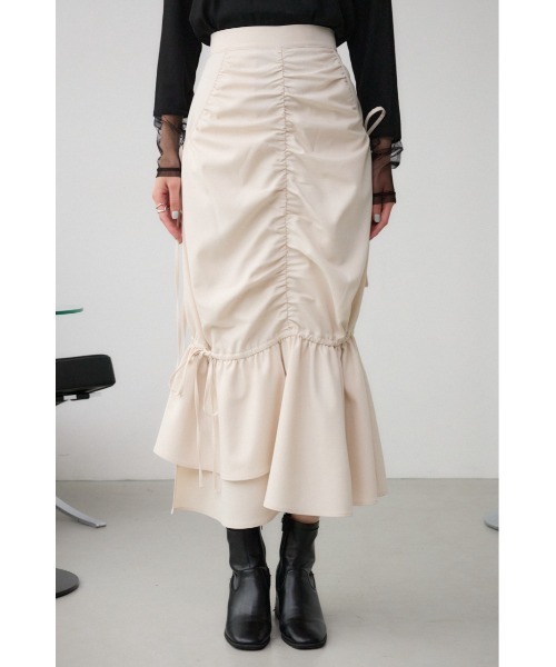 AZUL by moussy（アズールバイマウジー）の「ギャザーマーメイドリボンスカート（スカート・レディース・アイボリー/ブラック・MEDIUM/SMALL）」の21枚目の写真