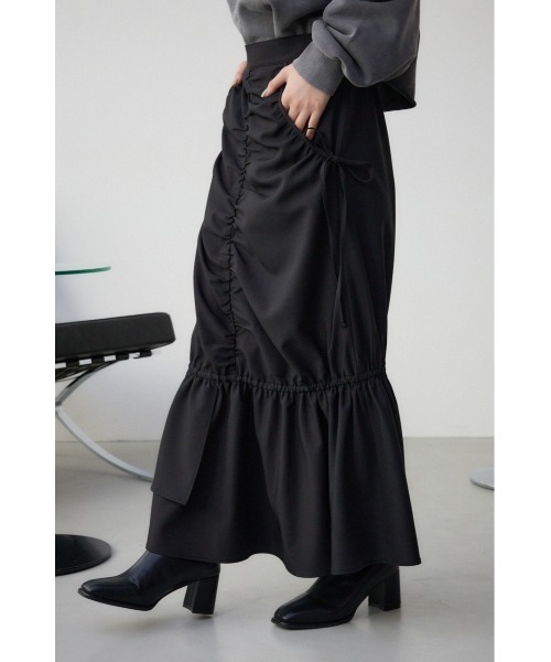 AZUL by moussy（アズールバイマウジー）の「ギャザーマーメイドリボンスカート（スカート・レディース・アイボリー/ブラック・MEDIUM/SMALL）」の16枚目の写真