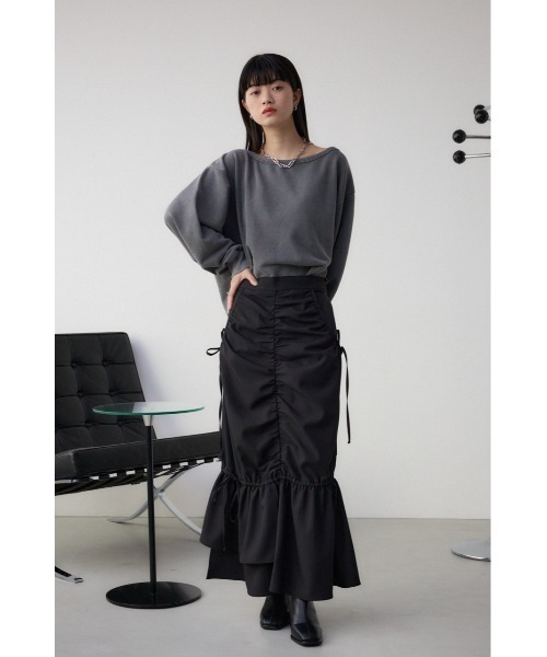 AZUL by moussy（アズールバイマウジー）の「ギャザーマーメイドリボンスカート（スカート・レディース・アイボリー/ブラック・MEDIUM/SMALL）」の17枚目の写真