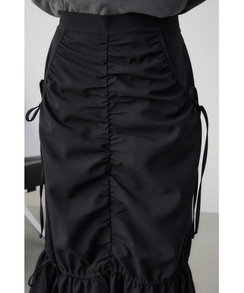 AZUL by moussy（アズールバイマウジー）の「ギャザーマーメイドリボンスカート（スカート・レディース・アイボリー/ブラック・MEDIUM/SMALL）」の10枚目の写真