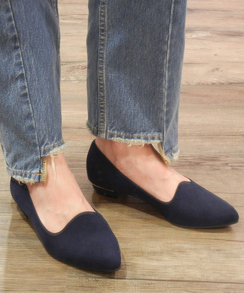 JELLY BEANS（ジェリービーンズ）の「【Made in Japan】オペラフラットパンプス(124-1106) JELLY BEANS（ジェリービーンズ）（パンプス・レディース・ベージュ系その他/ブラック/カーキ/ネイビー/シルバー/ブラック系その他/ベージュ/ダークブルー/ブラック系その他2・24/24.5/23/22.5/23.5/25.5/25/22）」の7枚目の写真