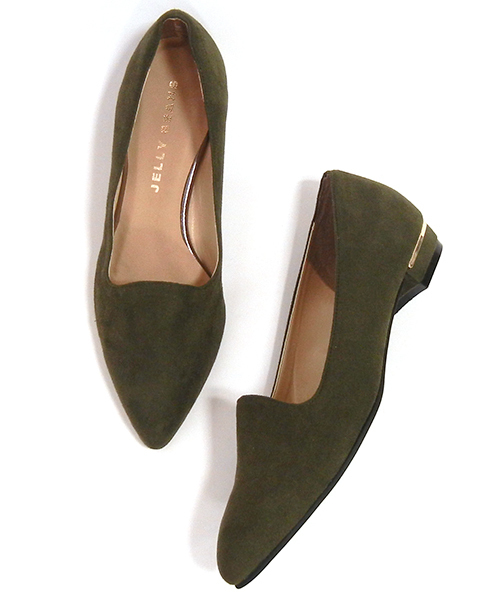 JELLY BEANS（ジェリービーンズ）の「【Made in Japan】オペラフラットパンプス(124-1106) JELLY BEANS（ジェリービーンズ）（パンプス・レディース・ベージュ系その他/ブラック/カーキ/ネイビー/シルバー/ブラック系その他/ベージュ/ダークブルー/ブラック系その他2・24/24.5/23/22.5/23.5/25.5/25/22）」の6枚目の写真