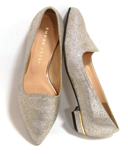 JELLY BEANS（ジェリービーンズ）の「【Made in Japan】オペラフラットパンプス(124-1106) JELLY BEANS（ジェリービーンズ）（パンプス・レディース・ベージュ系その他/ブラック/カーキ/ネイビー/シルバー/ブラック系その他/ベージュ/ダークブルー/ブラック系その他2・24/24.5/23/22.5/23.5/25.5/25/22）」の9枚目の写真