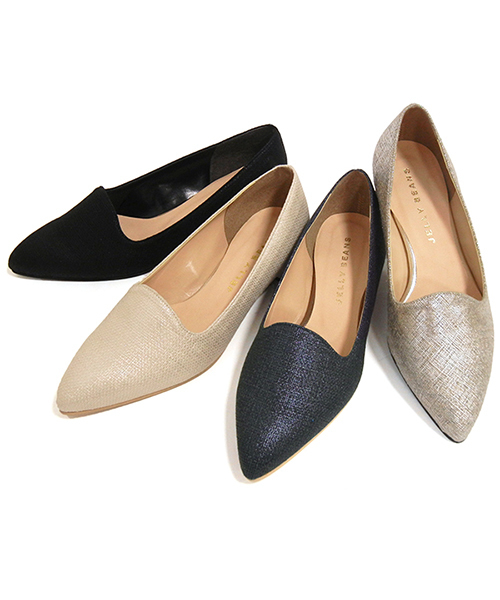 JELLY BEANS（ジェリービーンズ）の「【Made in Japan】オペラフラットパンプス(124-1106) JELLY BEANS（ジェリービーンズ）（パンプス・レディース・ベージュ系その他/ブラック/カーキ/ネイビー/シルバー/ブラック系その他/ベージュ/ダークブルー/ブラック系その他2・24/24.5/23/22.5/23.5/25.5/25/22）」の13枚目の写真