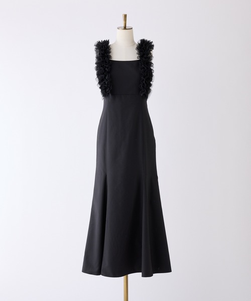 one after another NICE CLAUP　ワンピース　black セール】【新色追加】Iラインスリットキャミワンピース