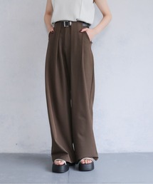 cheriella | 【cheriella】ベルト付きタックワイドパンツ BELTED TUCK WIDE PANTS(その他パンツ)