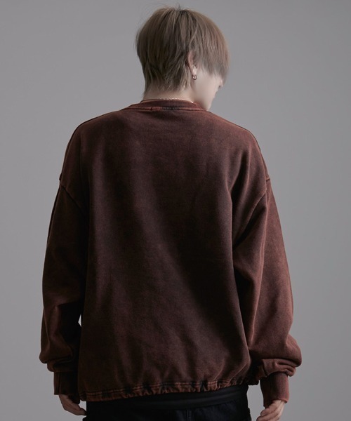 SILVER BULLET(シルバーバレット)の「『CavariA/キャバリア』グランジ加工長袖トレーナー(スウェット・メンズ・ブラック/ブラウン・M/L)」の20枚目の写真