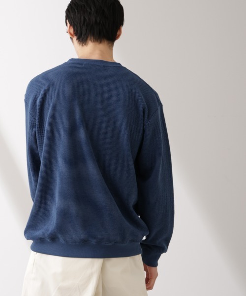 NANO universe（ナノユニバース）の「テックワッフルクルーネックTシャツ（Tシャツ/カットソー・メンズ・グレー/ブルー/スミクロ・L/M）」の21枚目の写真