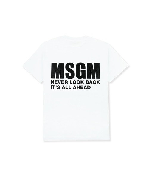 MSGM（エムエスジーエム）の「【New Basic】NEVER LOOK BACK ステートメントロゴTシャツ（Tシャツ/カットソー・レディース・ブラック/ホワイト・M/L/S）」の3枚目の写真