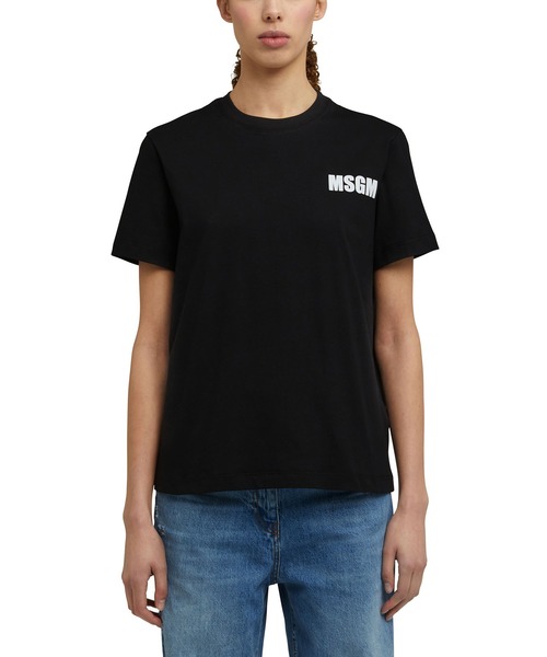 MSGM（エムエスジーエム）の「【New Basic】NEVER LOOK BACK ステートメントロゴTシャツ（Tシャツ/カットソー・レディース・ブラック/ホワイト・M/L/S）」の9枚目の写真