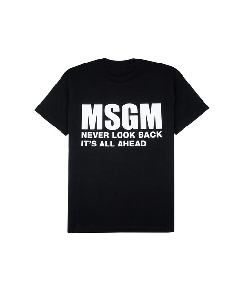 MSGM（エムエスジーエム）の「【New Basic】NEVER LOOK BACK ステートメントロゴTシャツ（Tシャツ/カットソー・レディース・ブラック/ホワイト・M/L/S）」の6枚目の写真