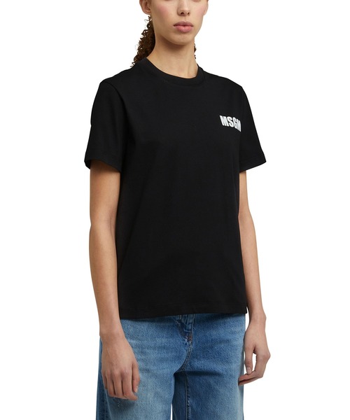 MSGM（エムエスジーエム）の「【New Basic】NEVER LOOK BACK ステートメントロゴTシャツ（Tシャツ/カットソー・レディース・ブラック/ホワイト・M/L/S）」の10枚目の写真