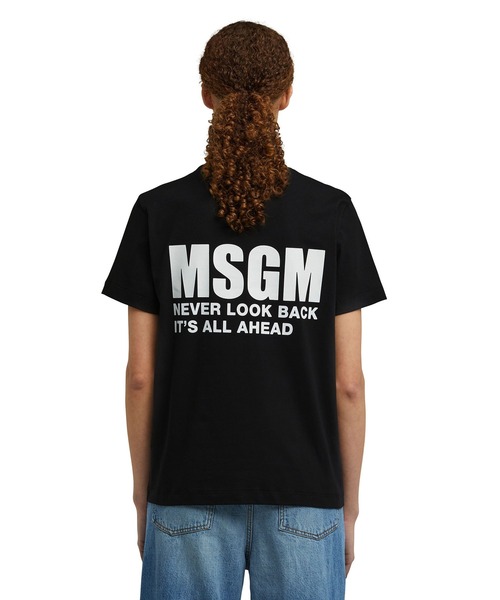 MSGM（エムエスジーエム）の「【New Basic】NEVER LOOK BACK ステートメントロゴTシャツ（Tシャツ/カットソー・レディース・ブラック/ホワイト・M/L/S）」の11枚目の写真