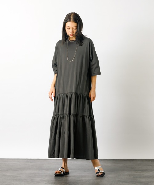 新品♡未使用　アドミラル　ワンピース　M MICA&DEAL/マイカアンドディール】tired cut ops ギャザー