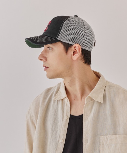 OVERRIDE（オーバーライド）の「Cornell TWILL MESH WASHED CAP / カレッジ（キャップ・メンズ・ブラック・57~59cm）」の12枚目の写真