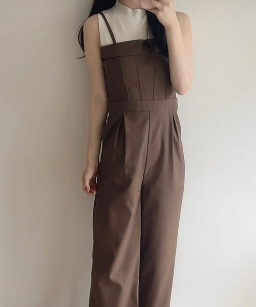 merrylatte（メリーラテ）の「コルセットオールインワン（つなぎ/オールインワン・レディース・グレー/ブラック/ブラウン・FREE）」の3枚目の写真