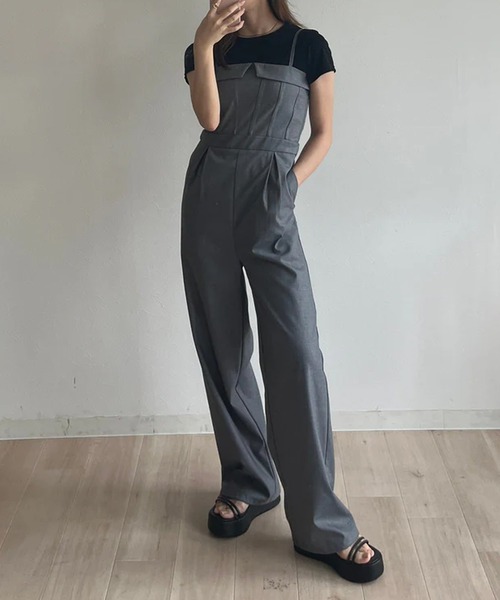 merrylatte（メリーラテ）の「コルセットオールインワン（つなぎ/オールインワン・レディース・グレー/ブラック/ブラウン・FREE）」の9枚目の写真