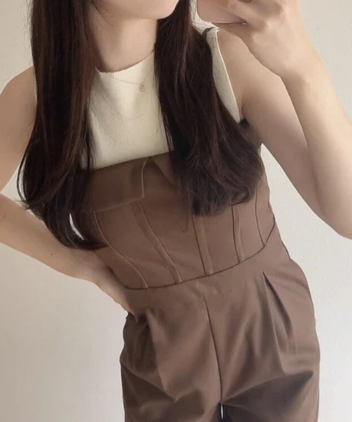 merrylatte（メリーラテ）の「コルセットオールインワン（つなぎ/オールインワン・レディース・グレー/ブラック/ブラウン・FREE）」の11枚目の写真