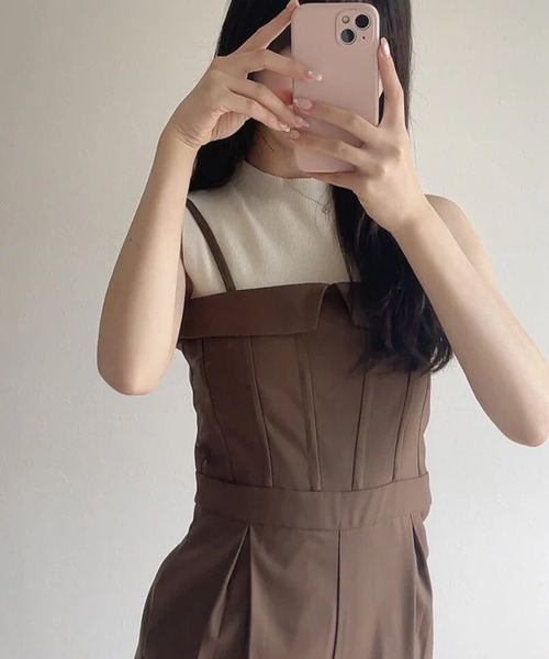 merrylatte（メリーラテ）の「コルセットオールインワン（つなぎ/オールインワン・レディース・グレー/ブラック/ブラウン・FREE）」の12枚目の写真