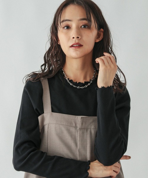 lim..プロフ必読 GLOBAL WORK tシャツ Beauteeメローリブ長袖/147624 レディース